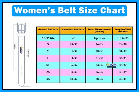 dillard's belt size chart